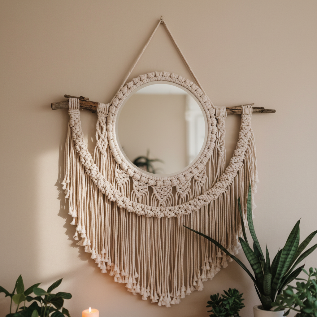 Velvet Mirror Macrame