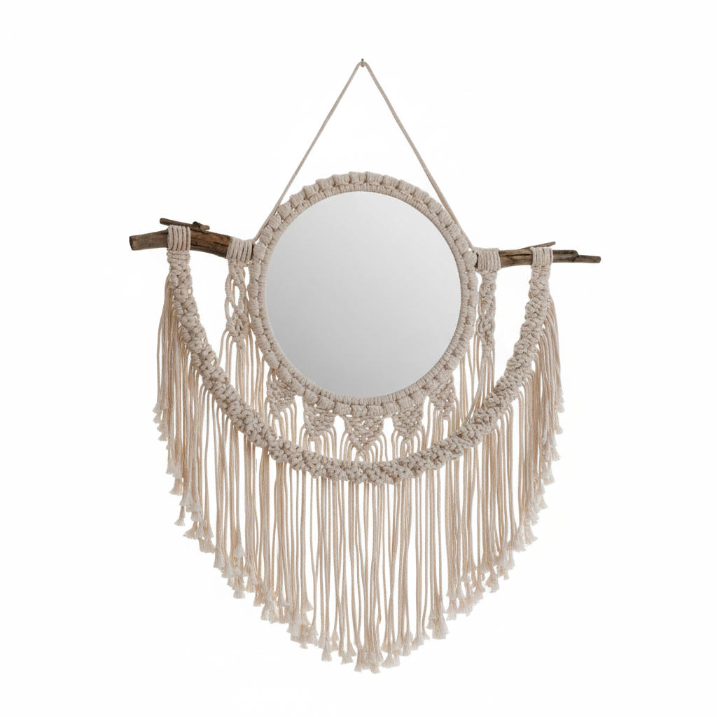 Velvet Mirror Macrame